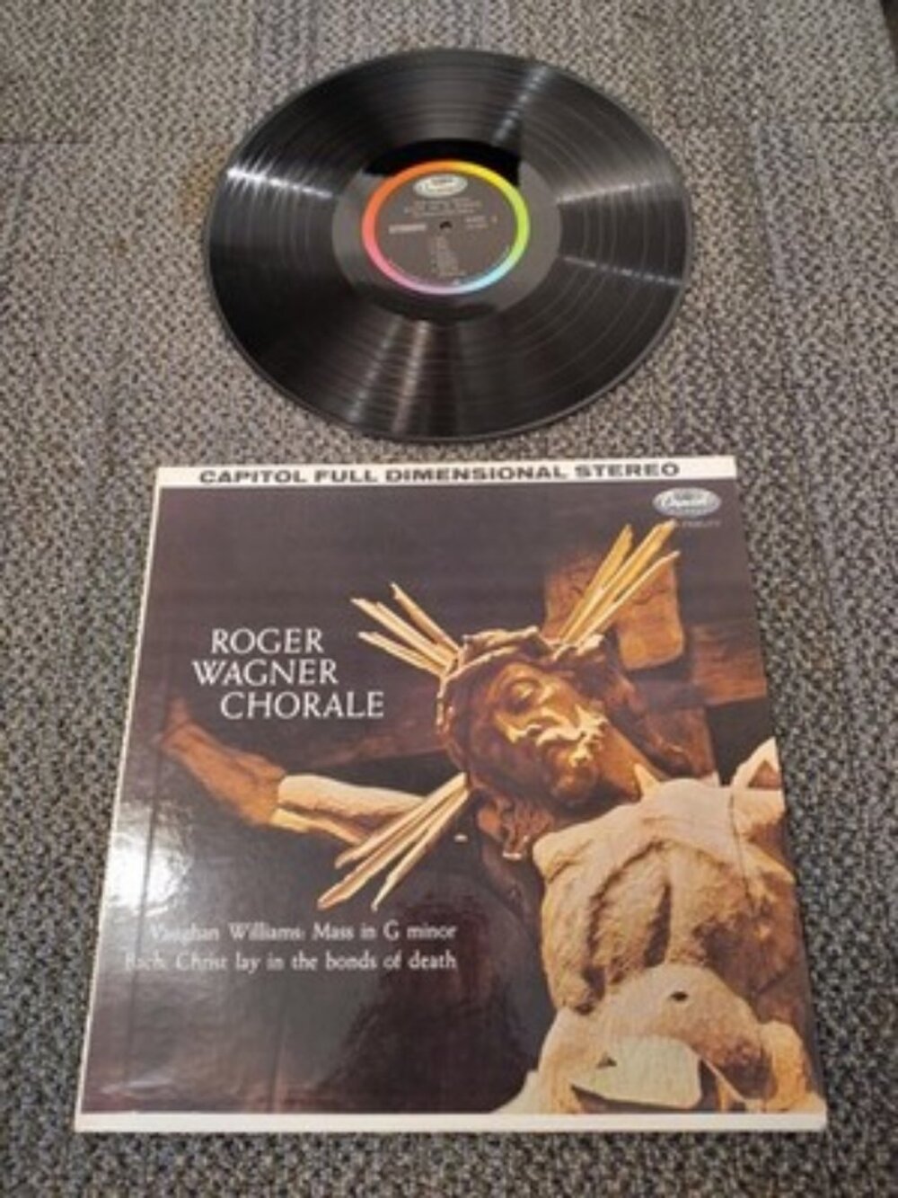 V Williams / Bach Mass in g / Christ Lay... Wagner Chorale *Capitol SP 8535